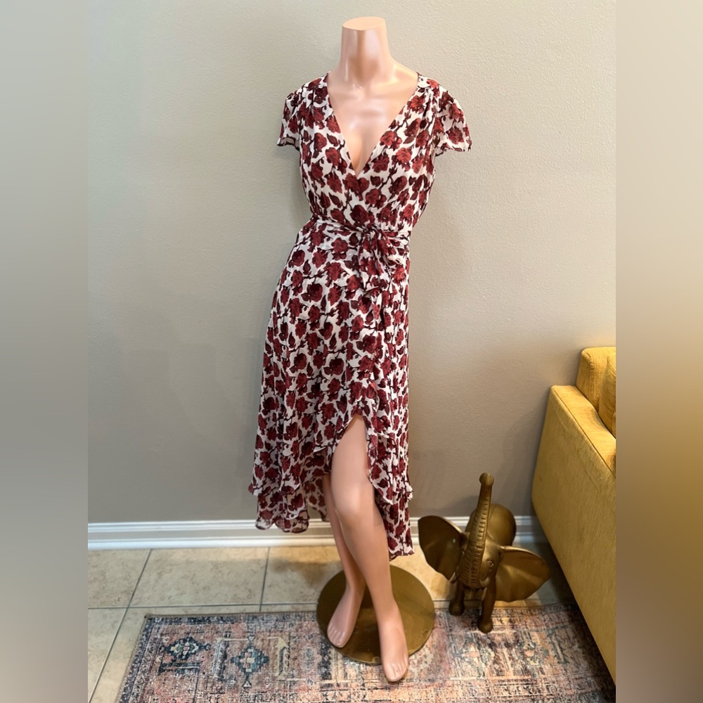 BETSY JOHNSON wrap floral dress